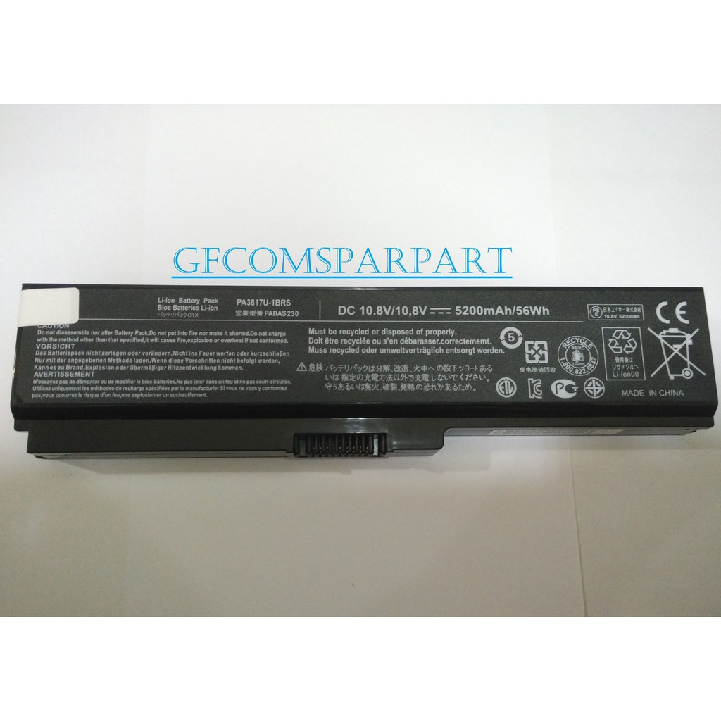 Baterai Toshiba Satellite PA3817 Satellite A660 A660D A665 A665D Series - OEM