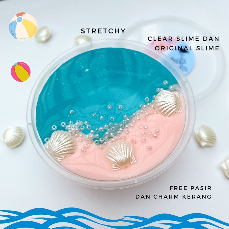 Pink Beach slime free charm seashell