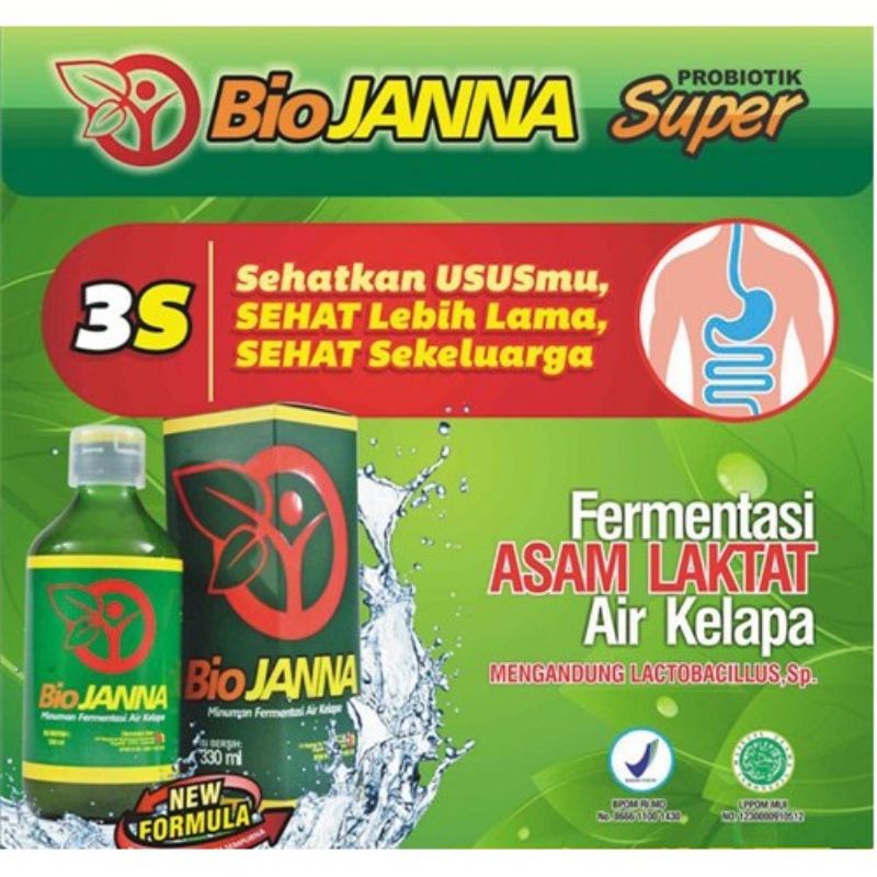 BIOJANNA 300ml Minuman Fermentasi Air Kelapa Asam Laktat ASLI 300 ml