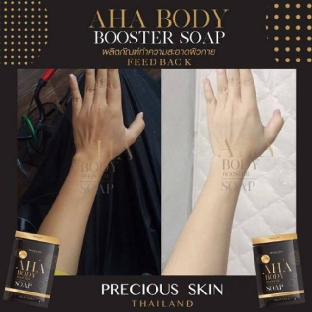 [ORI] Sabun Mandi Batangan Pemutih dan Pencerah Kulit Badan Cerah dalam 1 Minggu - AHA Body Soap Whitening Precious Skin 80 Gram Bonus Jaring Net dalam Setiap Pembelian