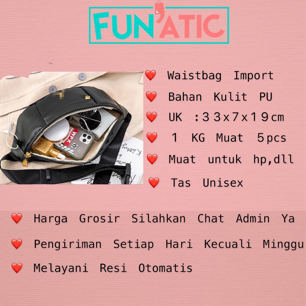 Funatic Tas Selempang Unisex Import Fashion Waistbag Uk32.5x7x19cm FA982