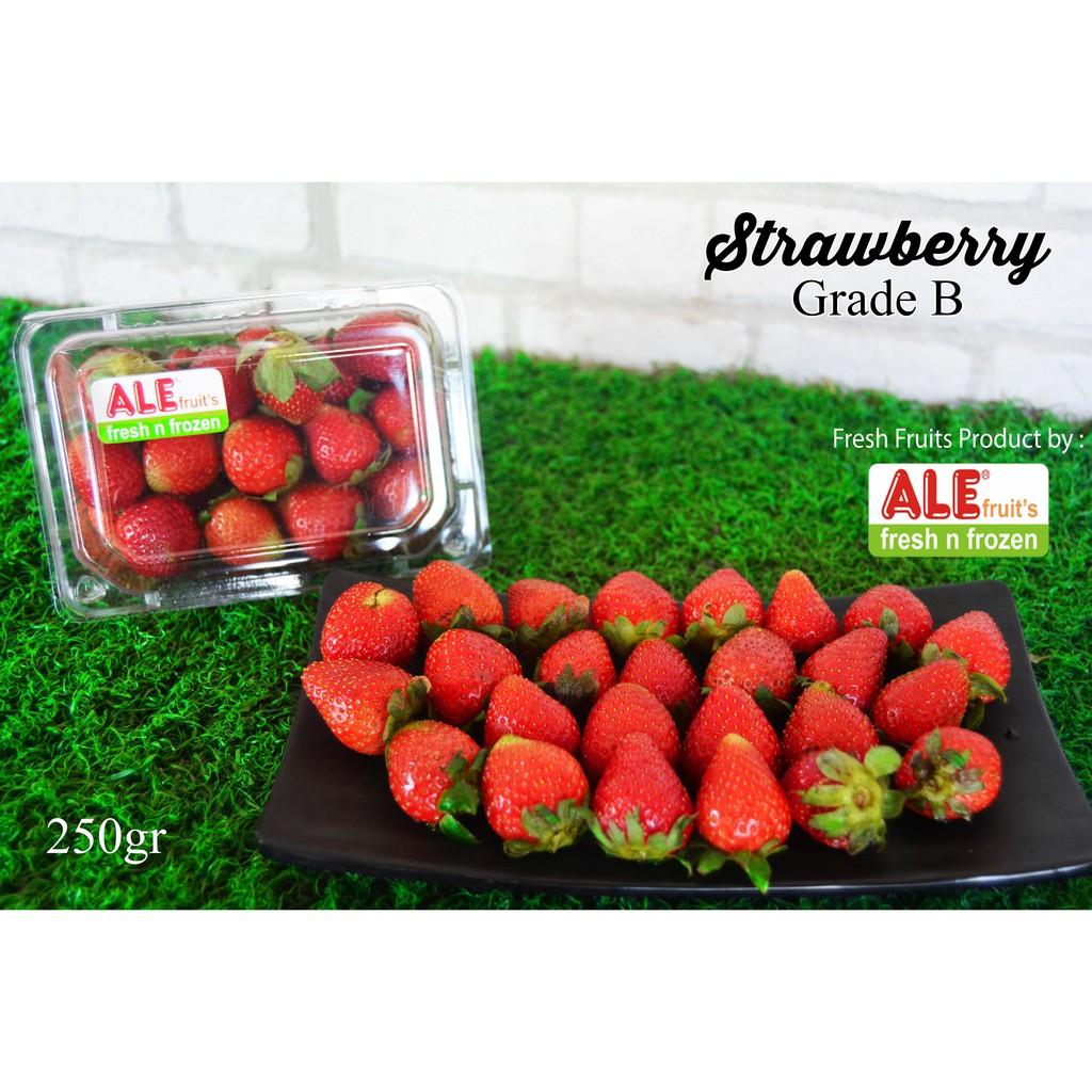 Buah Strawbery,strawberi,stroberi Fresh Grade B | Shopee Indonesia