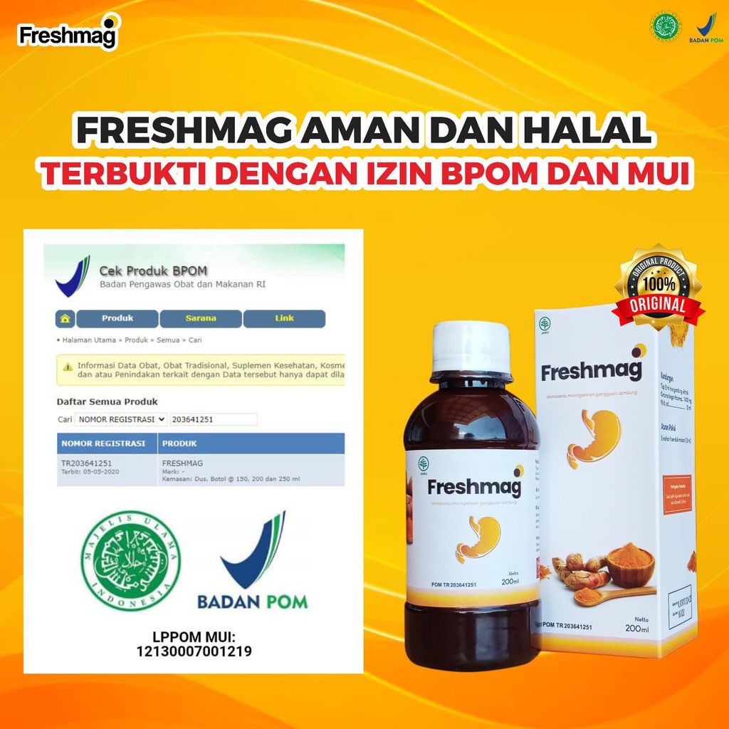 Freshmag Original Madu Solusi Atasi Maag Gerd Asam dan infeksi Radang lambung KRONIS 200ml - BPOM-4