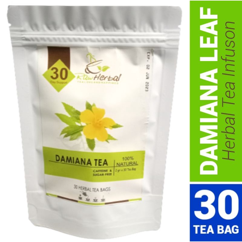 DAMIANA TEA : TEH HERBAL DAUN DAMIANA ISI 30 TEA BAG