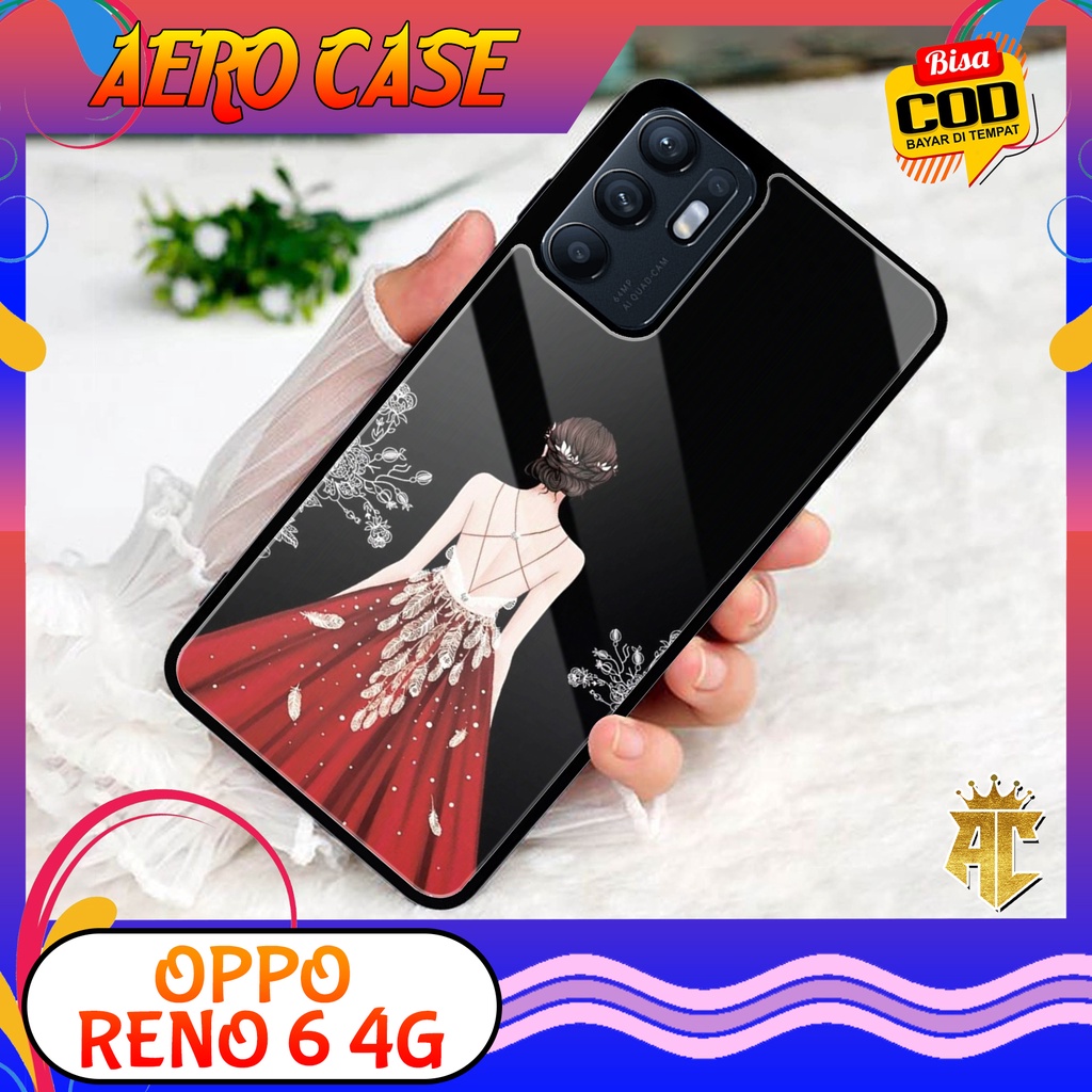 Case OPPO RENO 6 4G - Casing OPPO RENO 6 4G Terbaru 2022 AERO CASE [ MOTIF GAUN ] Silikon OPPO RENO 