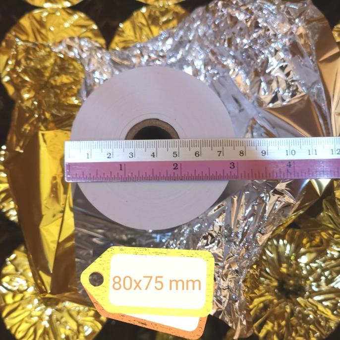 

Thermal Paper 80x75 mm (lebar kertas sama dg 80x80, beda diameter aja)