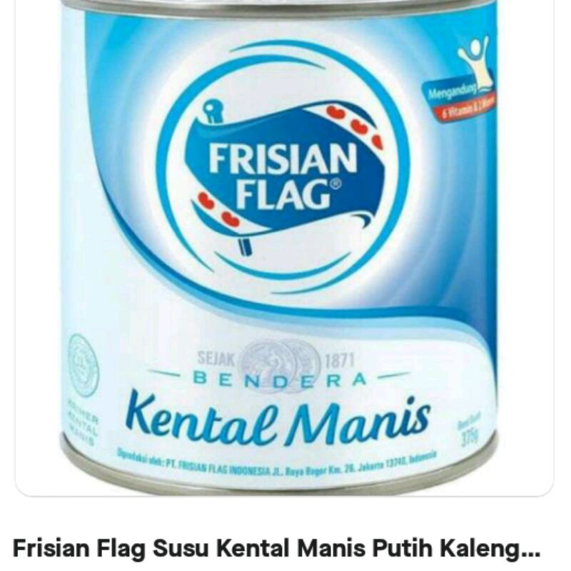 

SUSU KENTAL MANIS FRISIAN FLAG PUTIH (1 DUS @ 48 KLG @ 370 GR)