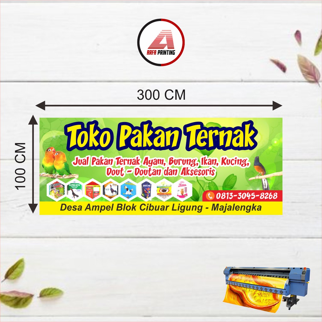 Cetak Spanduk Banner Free Desain Ukuran 100x300cm Shopee Indonesia