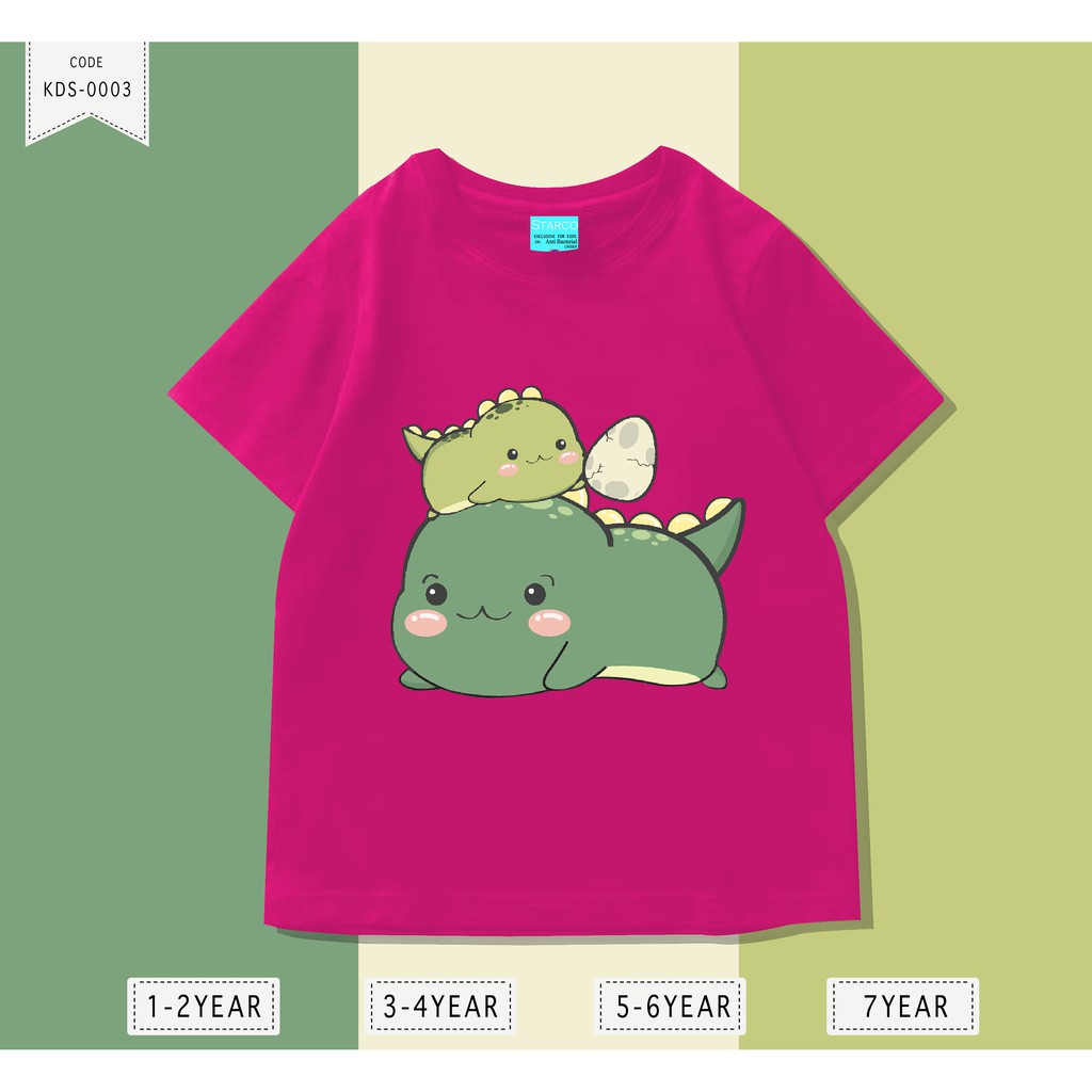 Baju Dinosaurus/ Kaos Distro Anak Laki Laki dan Perempuan / Unisex / Motif Dino