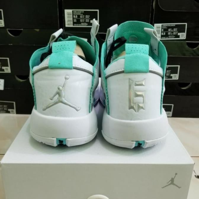 Sepatu Basket Air Jordan 34 White Tosca/ Sepatu Dewasa / Sepatu Basket Malikaikha