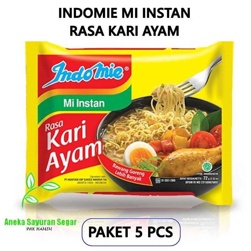 

TERMURAH [PAKET 5 PCS] - Indomie Kari Ayam - Mi Instan Indomie Kuah - Rasa Kari Ayam