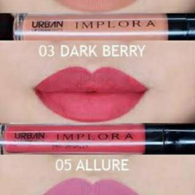 lipstik lipcream matte implora new no 3 dark berry