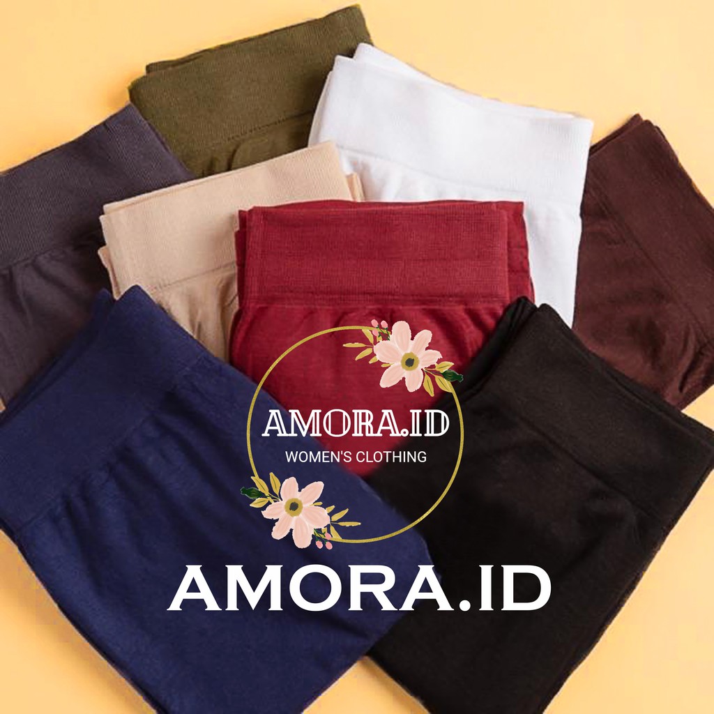 AMORA Celana Legging Tebal Fleece Premium Import Fit To Size S M L XL XXL no