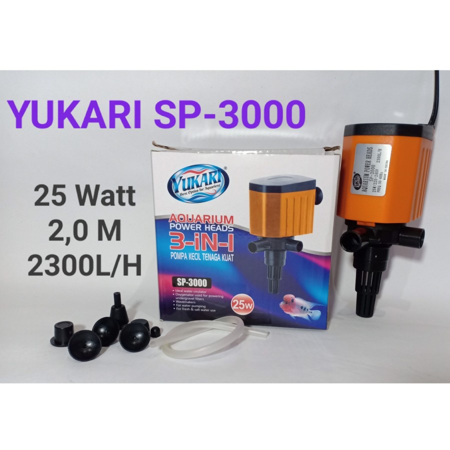 Yukari SP3000 SP 3000 Pompa Air / Power Head (2300 LPH 25 watt) / Aquarium Acc
