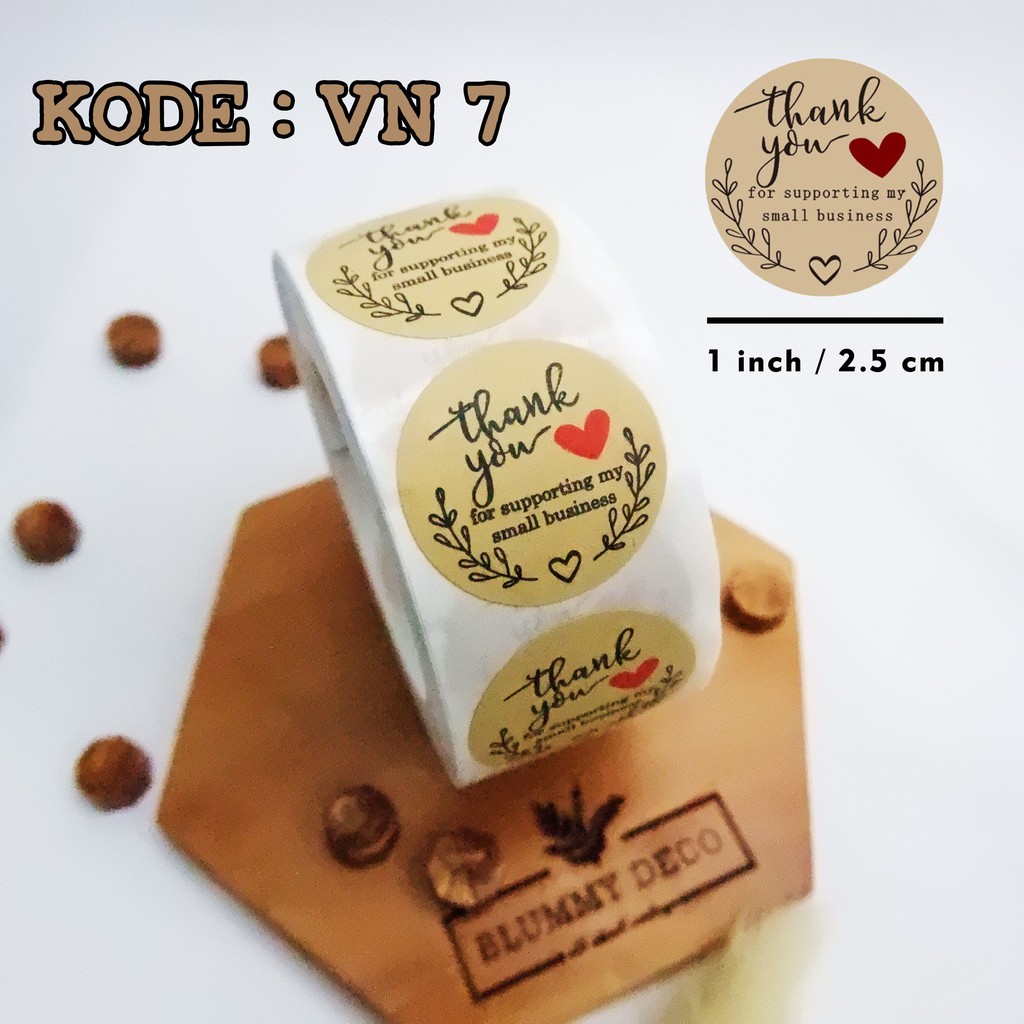 [Vintage] Stiker Thank You Stiker Packing Stiker Terima Kasih Stiker Segel Packaging-VN 7