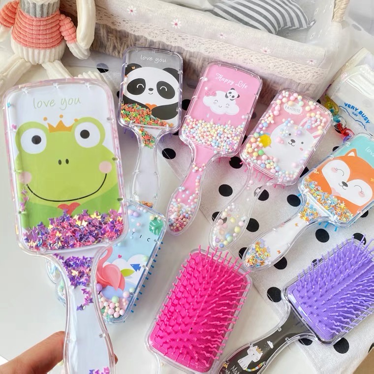 JR - SISIR RAMBUT ANTI KUSUT GLITTER JUMBO KARAKTER SANRIO / SISIR ANTI RONTOK / SISIR ANAK GLITTER
