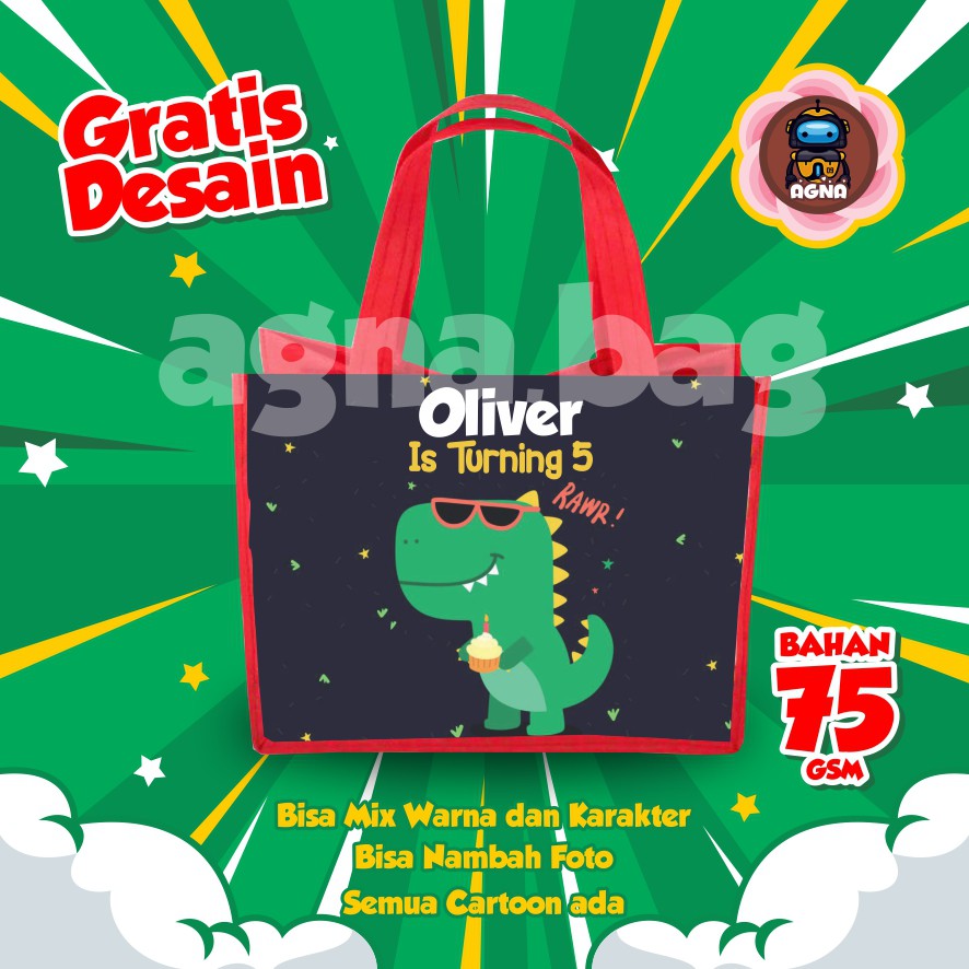 

GOODIE BAG MURAH / TAS ULTAH CUSTOM /TAS ULTAH PROMO/ TAS ULTAH THE DINO