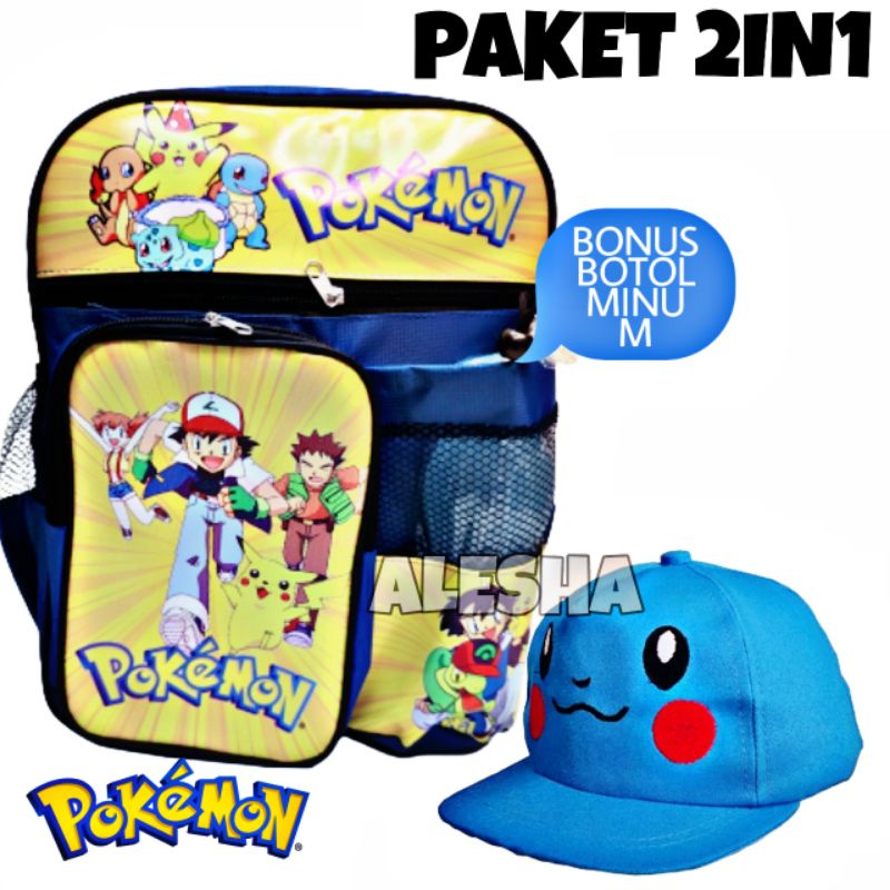 Tas Ransel Pokemon Pikachu Tas Sekolah Anak Laki laki Perempuan