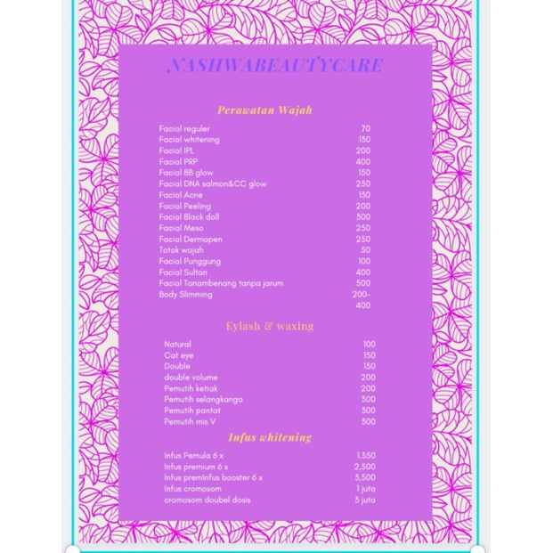 paket infus whitening Booster