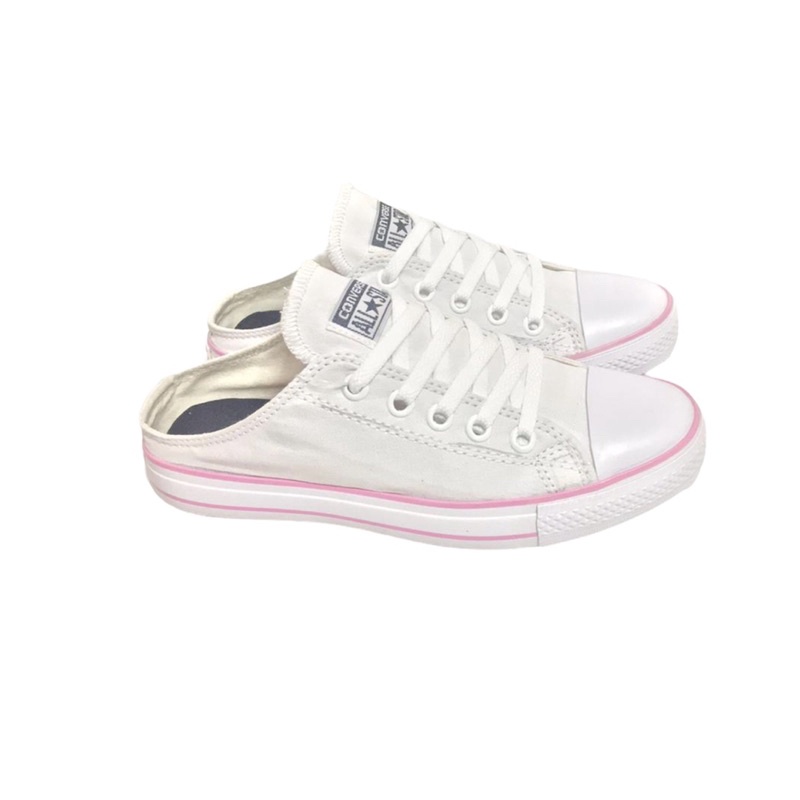 BISA COD SEPATU SNEAKERS CONVERSE ALLSTAR BUSTONG  FULL WHITE PRIA /WANITA FRE BOX