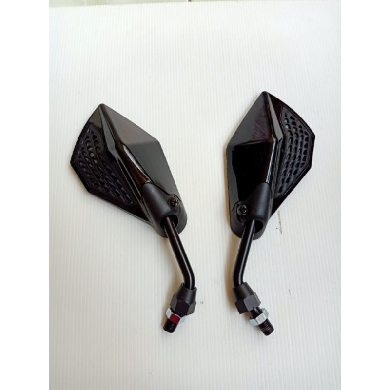 Spion/Sepion GMA Model Tomok Ulir Drat Honda Vario/Beat/Supra/ADV-Hitam