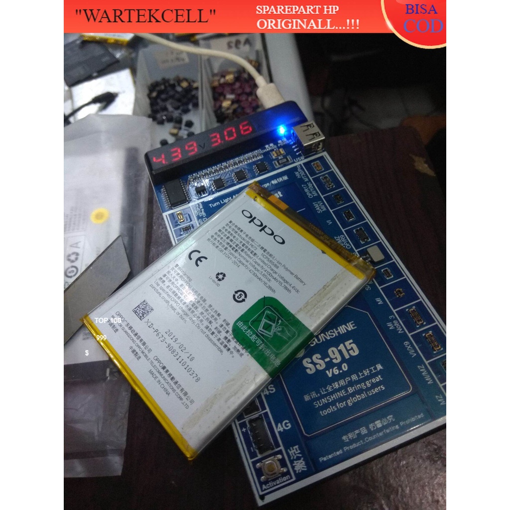 bateray batre oppo A39 dan oppo A57 blp619 original copotan