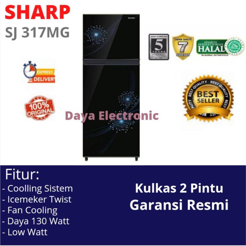 Jual KULKAS 2 DUA PINTU SHARP SJ 317MG LEMARI ES | Shopee Indonesia