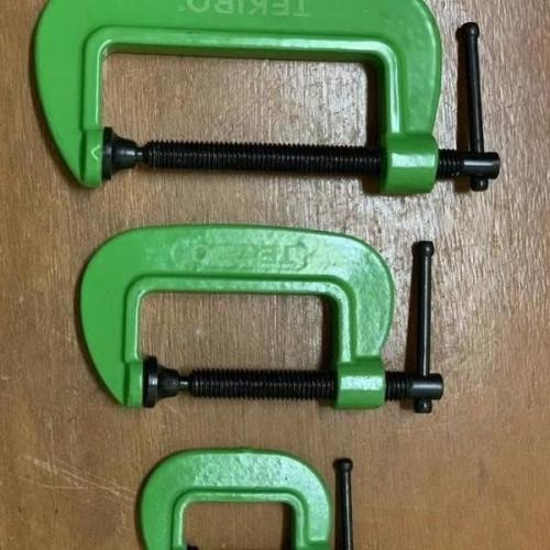 Klem C Set 3 Pcs Amtech / Clamp C Set / Penjepit Catok Kayu 1 2 3 Inch