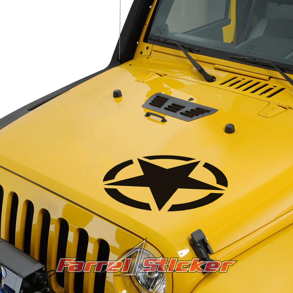 stiker jip sticker bintang hood cover jeep