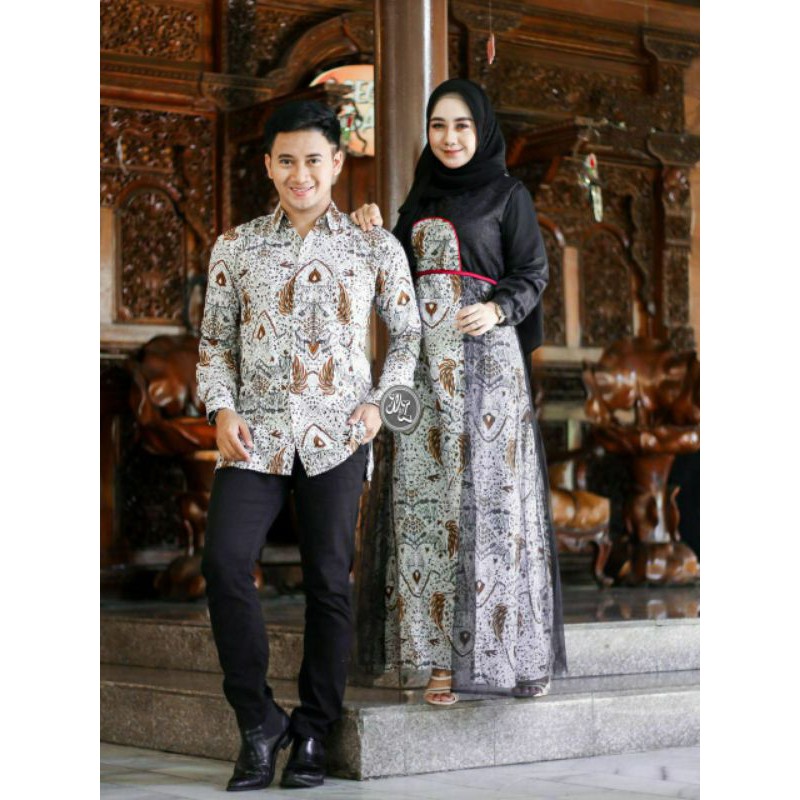 sarimbit couple ayah ibu gamis dan kemeja