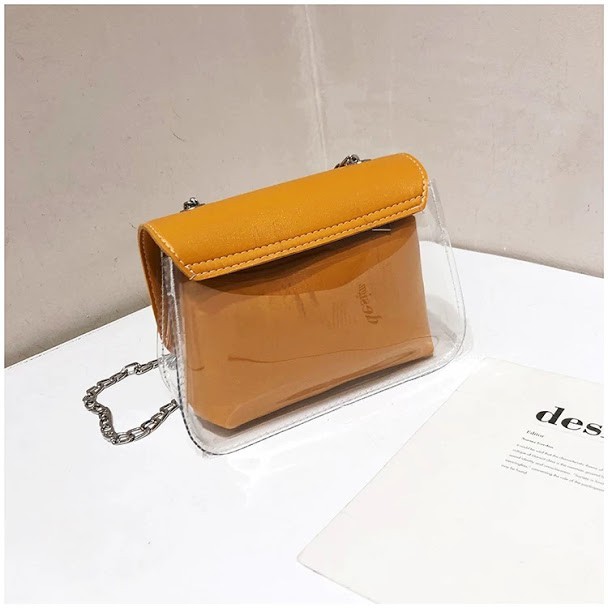 LDS 307-48 TAS SELEMPANG TRANSPARAN BAG FASHION WANITA TAS BAHU SLINGBAG FASHION IMPORT