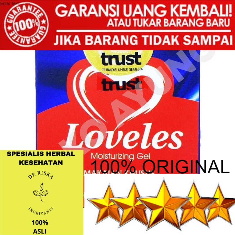 100% ASLI ASLI Loveles - Loveless Moisturizing Gel Asli Original 00%  Tube
