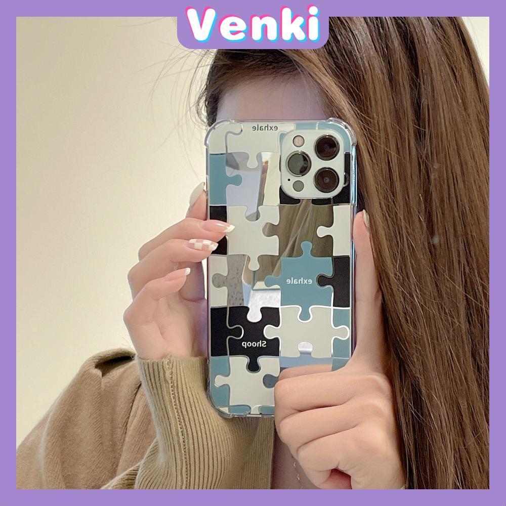 iPhone Case Acrylic HD Mirror Airbag Shockproof Protection Camera Cute Puzzle Compatible For iPhone 11 iPhone 13 Pro Max iPhone 12 Pro Max iPhone 7 Plus iPhone xr xs max