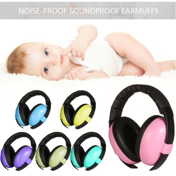 Earmuff Baby Pelindung Telinga Anak Bayi Peredam Suara Bising Pesawat