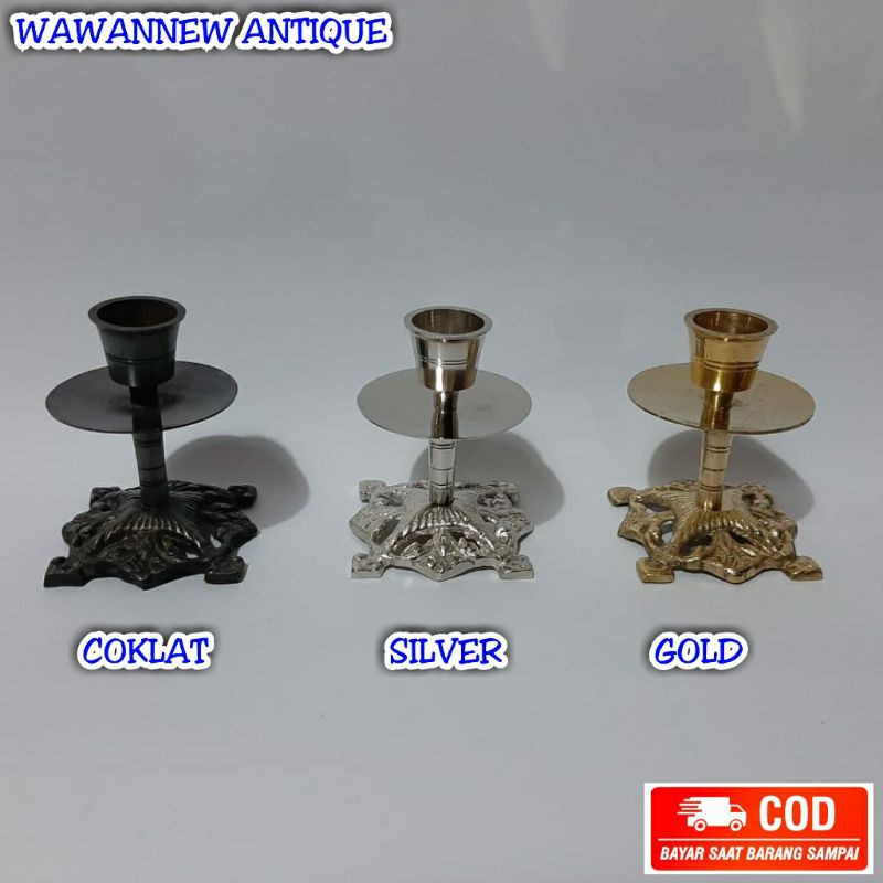 Tempat Lilin Kuningan motif Karawang Antik Murah / Candle Holder