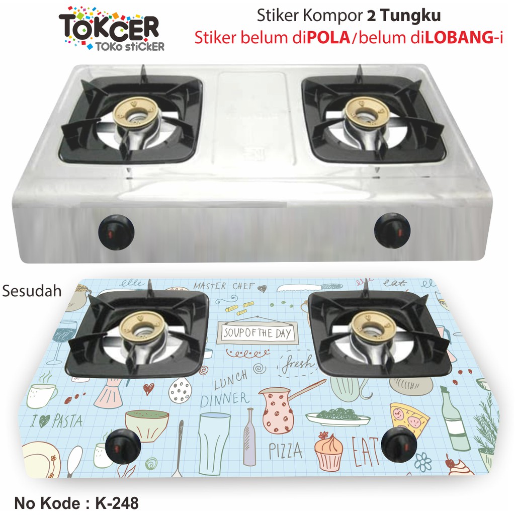 Stiker Kompor 2 Tungku Masterchef SHABBY