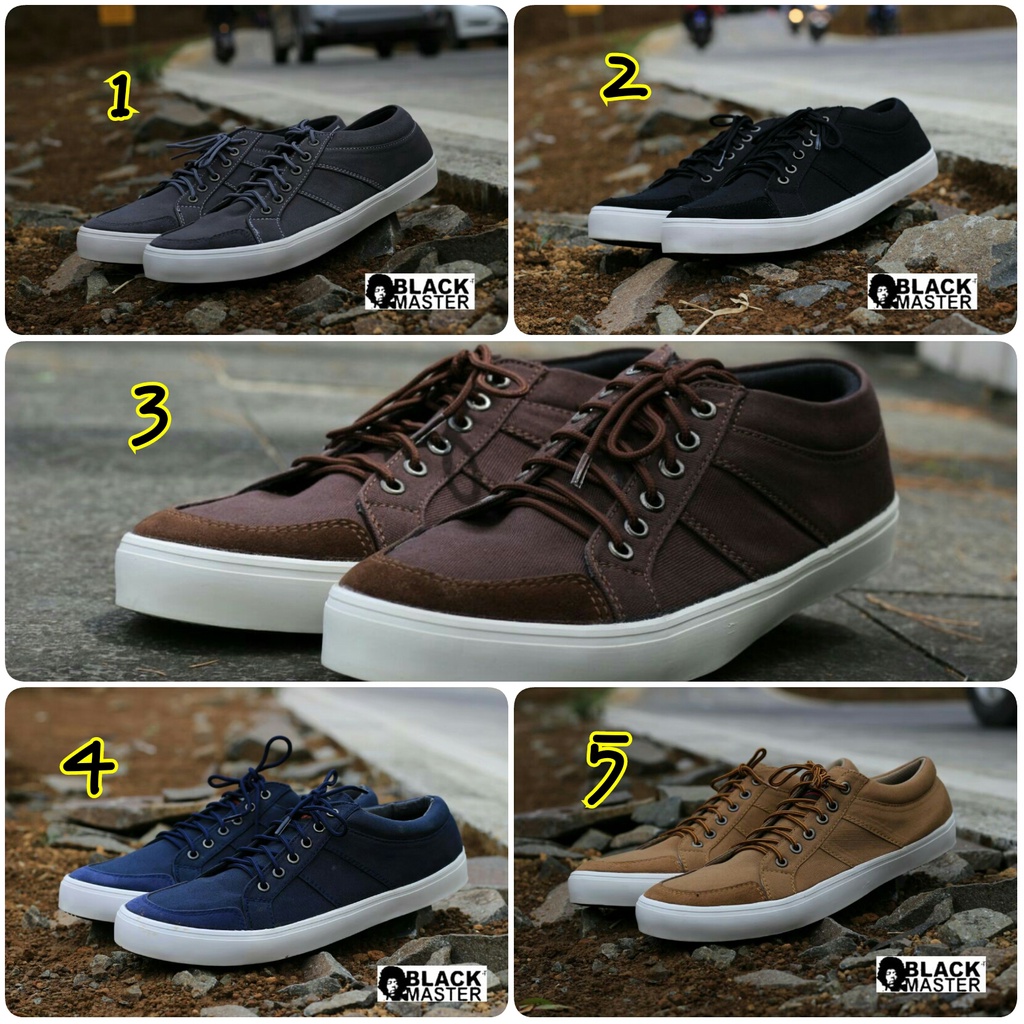 SEPATU CASUAL SNEAKERS PRIA BLACK MASTER SKATE ORIGINAL
