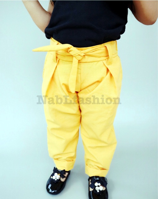 Celana panjang daily pants anak perempuan 2-9 tahun bahan katun cigaret nablfashion merah