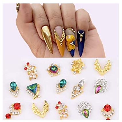 Hiasan accesories nailart persegi square crystal ab color