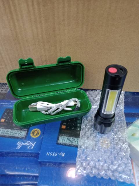 Swnter mini super terang swat mini police mini led XPE LED COB  kabel recharge box