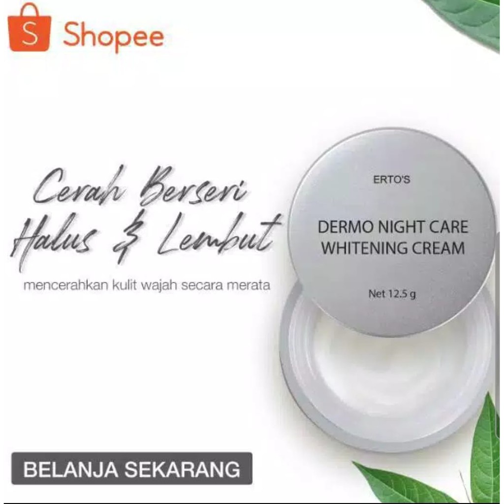 ERTOS NIGHT CREAM WHITENING ORIGINAL- PENCERAH DAN PELEMBAB