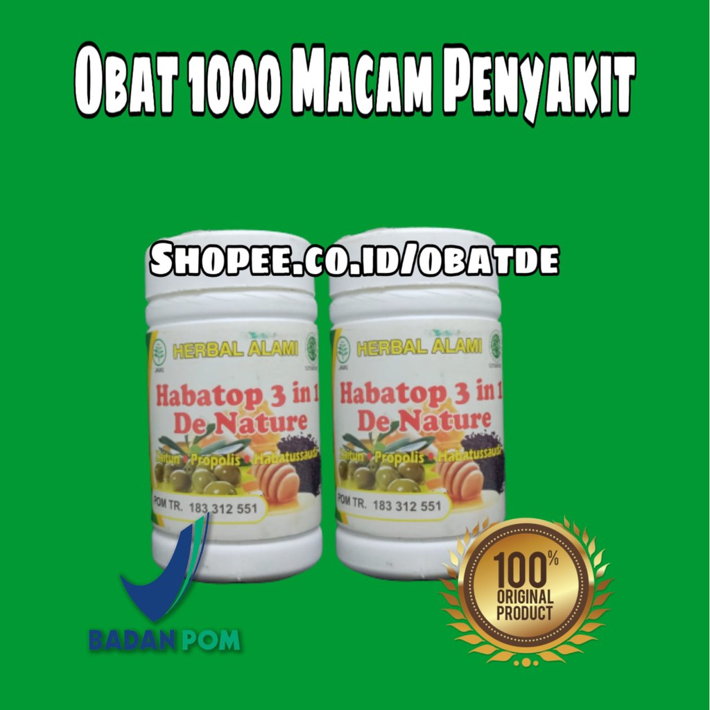 2 BOTOL HABATOP 3 IN 1 HERBAL ALAMI DE NATURE