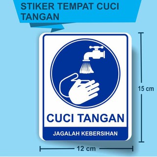 STIKER Petunjuk Tempat Cuci Tangan untuk kantor tempat STIKER Petunjuk Tempat Cuci Tangan untuk kantor tempat