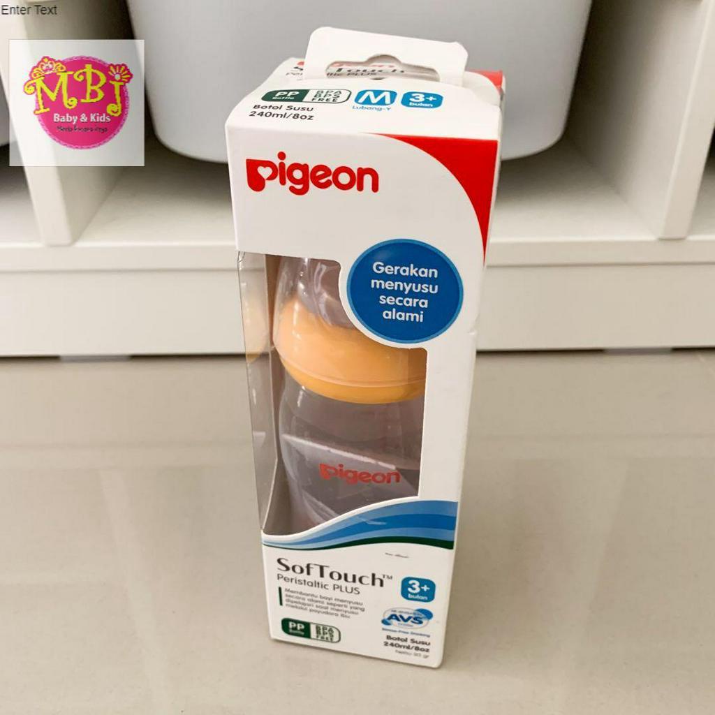 PROMOOOO.....TERMURAAAHHH... Pigeon Wide Neck Botol Susu with P-Plus Nipple - 120ml 240 mL
