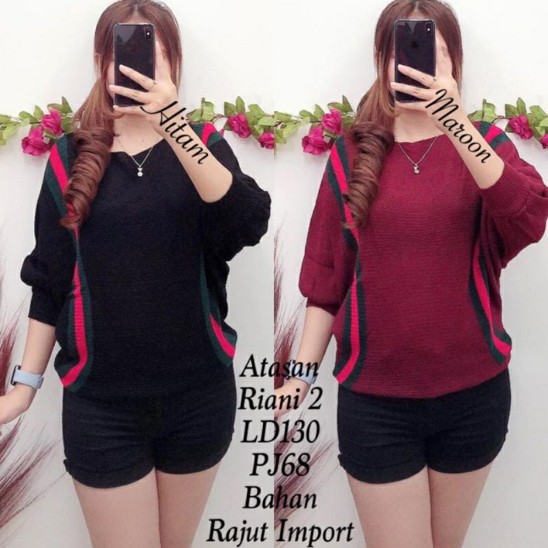 TERMURAH | SWEATER BLOUSE | RAJUT KALONG INDAH | PAKAIAN INPORT WANITA