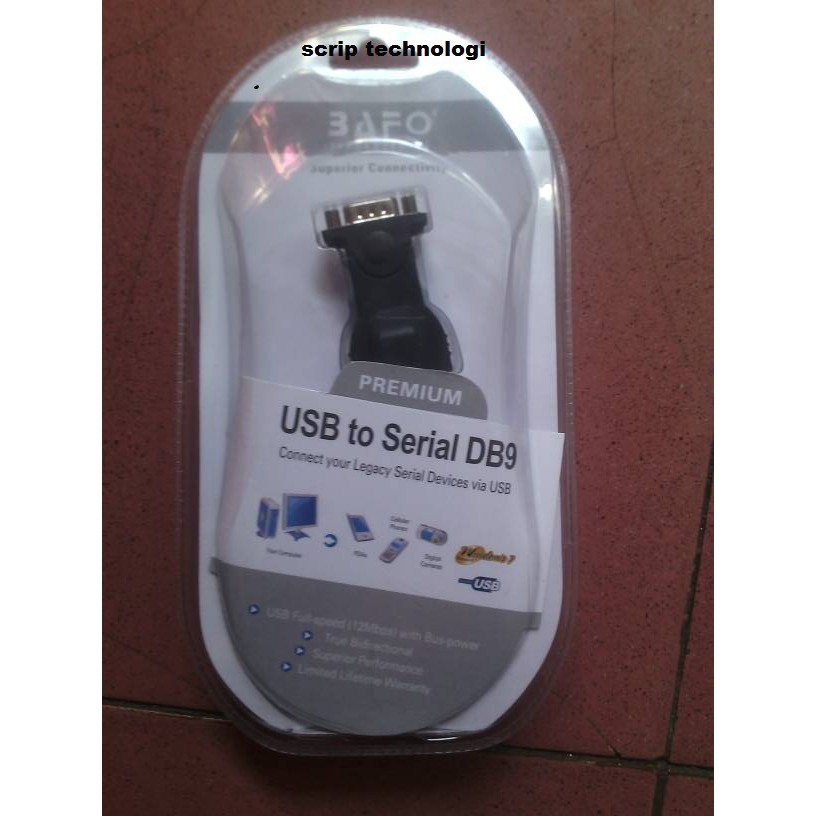 Kabel USB to Serial DB9 RS-232 BAFO BF-810 Premium Quality Original