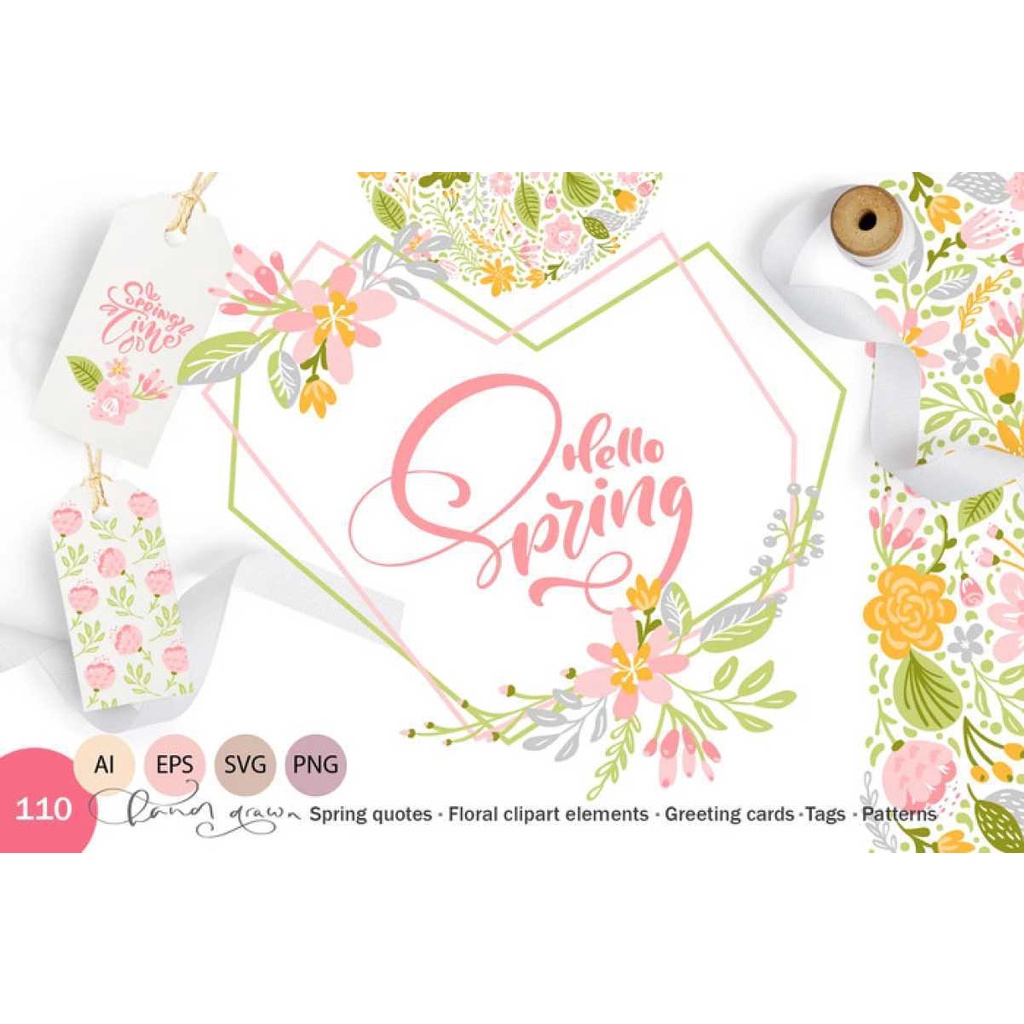 Fresh Feeling Spring Vector Kit Svg - Vector Designs