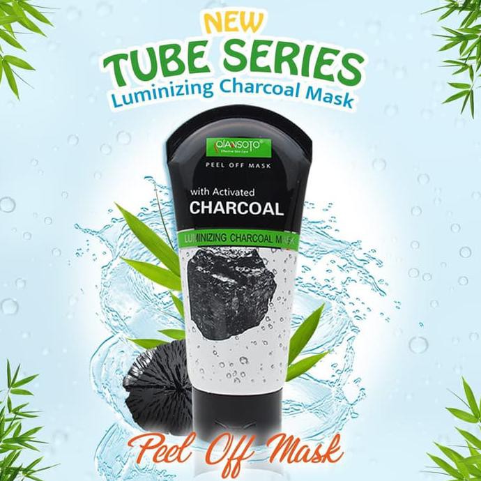BERKUALITAS Masker Muka Qiansoto Charcoal Menghilangkan Jerawat Minyak Di Wajah -OTOGEAR