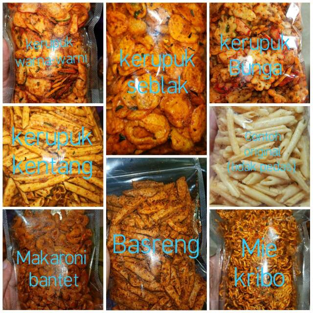 

KERUPUK SEBLAK MAKARONI KENTANG BASRENG