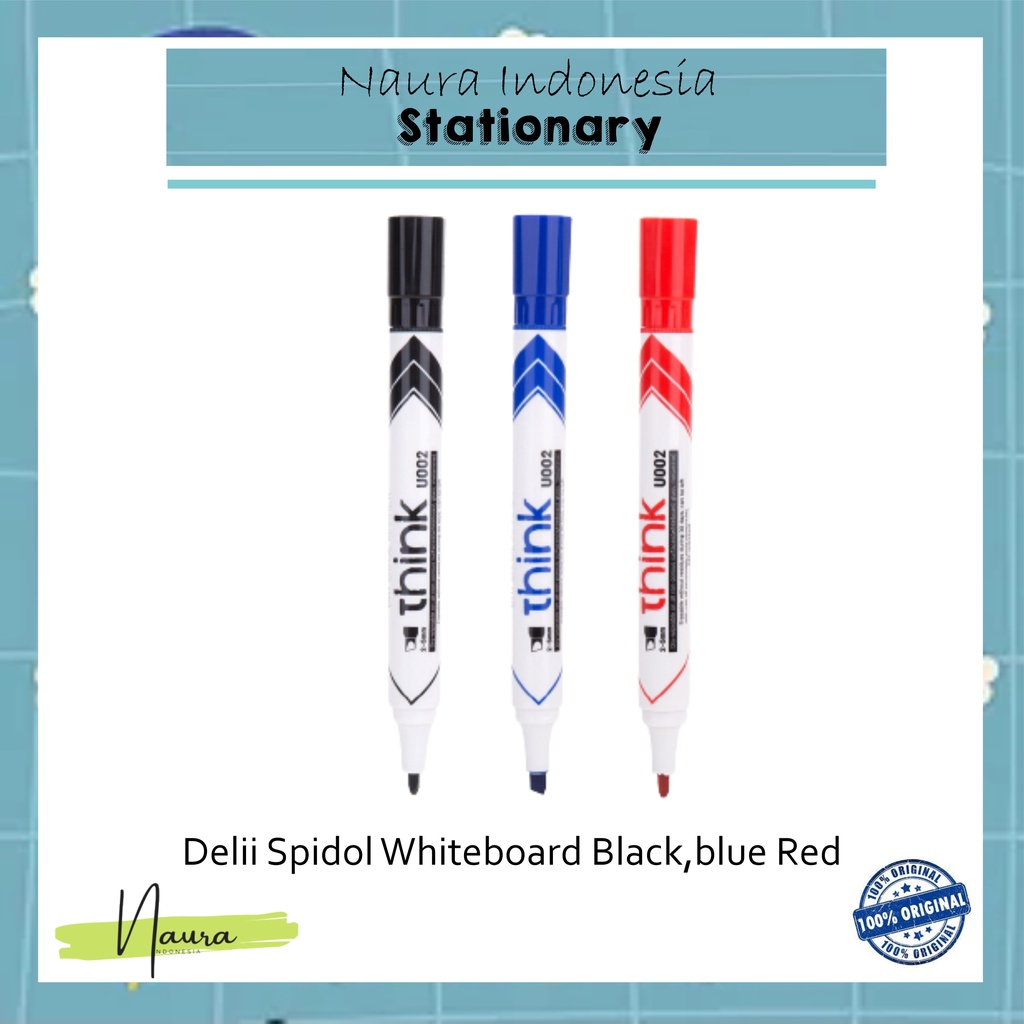 

Deli Spidol Whiteboard (black,blue,red) EU00120,EU00130,EU00140 (pcs) | Spidol Deli | Deli